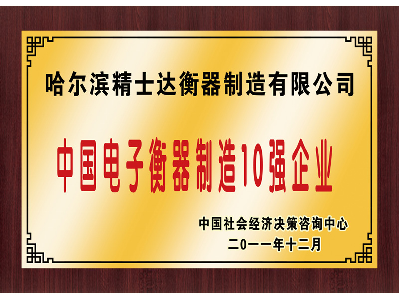 中國電子衡器制造10強企業(yè)